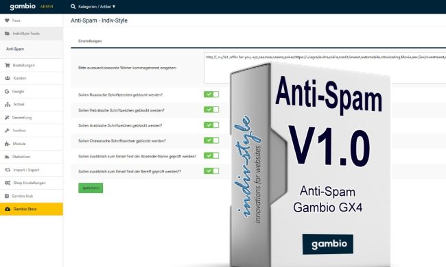 Anti-Spam im Kontaktformular und Callback-Formular - Gambio GX4